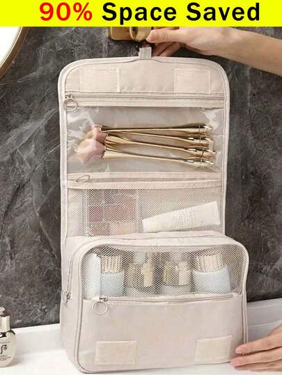 便携式旅行洗漱包 化妆品收纳包 沙滩旅行配件 挂式化妆包 浴室配件 化妆品收纳包 防水化妆包 浴室化妆品收纳 化妆包 夏季旅行必备 旅行必备 假日邮轮必备 学校用品 学校物品 伴娘礼物