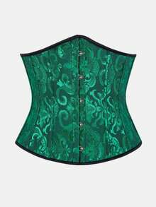 复古宫廷风多色提花束腰带，前扣式鱼骨强力塑形，适合万圣节、派对、婚礼、复古装扮 - 彩色 - 查看 58