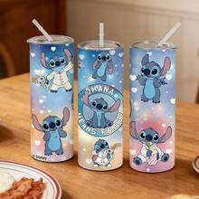 Disney 1个直筒保温杯，印有可爱史迪奇图案；600毫升不锈钢保温水瓶，带吸管；带防伪码的包装盒。 - 史迪奇 - 查看 9
