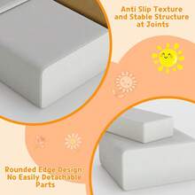 Juego de juguetes para trepar de 4 a 6 piezas, bloques de construcción de espuma ligeros para niños, equipo de juego suave y colorido para interiores para gatear y deslizarse, fácil de limpiar. - / - Ver 3