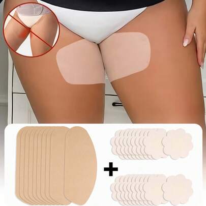 Bộ 20 miếng bảo vệ đùi và che đầu ngực, miếng dán vô hình thân thiện với da giúp ngăn ngừa ma sát và được giấu kín dưới quần áo.