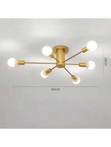 1 件现代简约分支吸顶灯 DIY 不对称造型北欧创意分子吸顶灯，不含灯泡 - 分子燈 - 查看 23