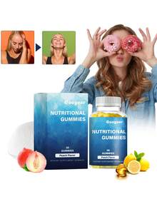 Googeer Peach Flavor Nutritional Gummies 30 Count Dietary Supplement Gummies Chewable Daily Wellness Support Nutrient Packed Gummy Vitamins For Adults Natural Peach Flavor Convenient Dietary Supplement For Men And Women - - - View 8