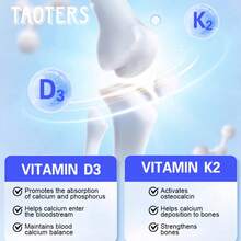 2 IN 1 Formula - Joint & Bone Density & Immune Support - Vitamin D3 K2 3000 Mg Supplement - 120 Softgels - 1 chai - Xem 6