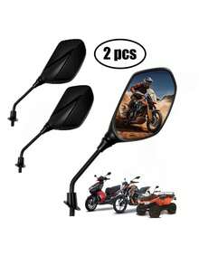 1 Pair Universal Motorcycle Mirrors, Motorcycle Rearview Mirror, Motorcycle Accessories - A - View 10