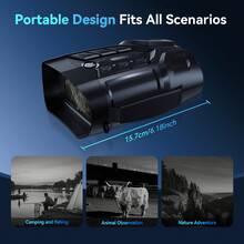 Night Vision Goggles, 5W Infrared Night Vision Binoculars | 10X Digital Zoom, 2600FT Range, 2.8" IPS Screen, USB/ Battery Dual-Use - Ideal For Hunting, Camping, Security, Surveillance, Wildlife Observation - Ideal Christmas Gift For Men, Black - 黑色 - 查看 6