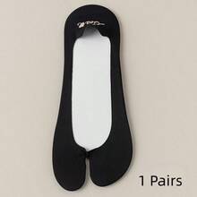 1/4 双装女士春夏两趾船袜，浅口隐形透气防滑袜，适合夏季搭配人字拖和凉鞋穿着 - 彩色 - 查看 11