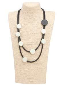 MARLIWOO 1件手工多层串珠波西米亚风时尚项链，女士款 - 彩色 - 查看 26