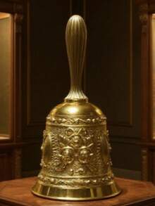 1/2/3 Exquisite Brass Hand Bells, Suitable For Weddings, Celebrations, Ceremonies, Holiday Gatherings, And Cultural Events. Due To Lighting, Monitor, And Other Factors, There May Be Slight Color Differences In The Actual Product - Bronze - View 15