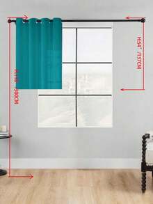 1 buah Tirai Tipis, Melembutkan Pencahayaan, Berlubang, Bagian Atas dengan Lubang Pengait, Semi-Transparan, Dapur, Cocok Untuk Rumah Atau Kantor, Kamar Tidur, Balkon, Ruang Tamu, Warna Polos, Produk Baru, Minimalis, Rustik - Hijau - View 40