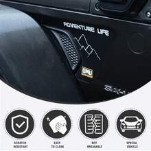 Fender Car Stickers  2018-2024   JL 2020-2024 Iator JT Vent Stickers Mountain Pattern Decals Durable Exter Accessories  Off -   Enancement - 黑色的 - 查看 6