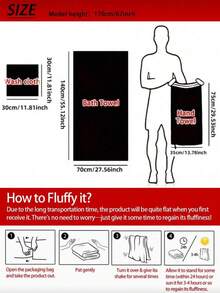 Bộ khăn tắm cao cấp 8 món bằng polyester [4 khăn mặt + 2 khăn tay + 2 khăn tắm], với họa tiết bầu trời sao và thiết kế sọc AB. Thấm hút cao, nhanh khô, với chất liệu mịn, mềm mại và nhẹ nhàng trên da. - Nhiều màu - Xem 7