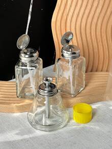 180毫升可重复灌装卸甲油玻璃瓶，长方形和锥形玻璃瓶，适用于酒精卸甲油，透明液体分装瓶，空瓶 - 彩色 - 查看 6