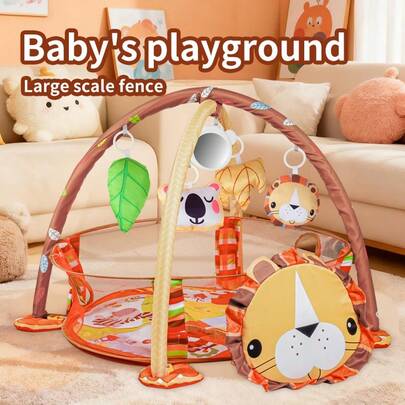 Baby Playpen Fitness Frame 0-3 Years Old, Baby Early Education Cognitive Elephant & Ocean Ball Crawling Mat, Baby Toys