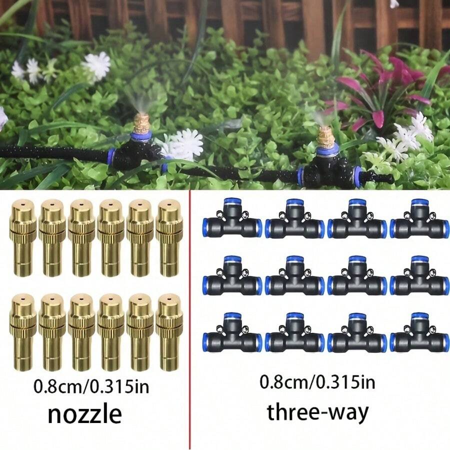 气动三通T型管接头，快速推入式连接三通接头