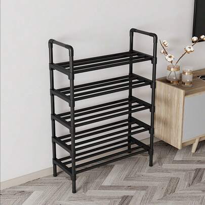 一套时尚实用多层鞋架，简约家居鞋柜，玄关家具，宿舍鞋架，节省空间，适合存放各种款式和尺寸的鞋子、雨伞和包包，经济实惠且用途广泛的鞋柜，是家庭和鞋店的必备之选。