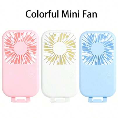 Portable Mini Fan, Colorful Handheld USB Rechargeable Pocket Fan, 2025 New Compact Desk Fan