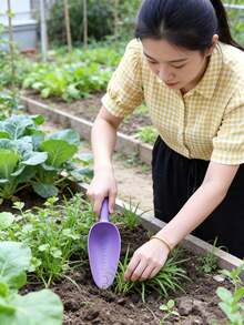 Thick Plastic Garden Trowel, Succulent Soil Shovel, Balcony Vegetable Digging Spade, Gardening Flower Planting, Soil Loosening Tool - Multicolor - View 2