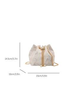 Túi xách nữ mini thời trang màu trơn, kiểu dáng xô, đa năng và thanh lịch, thích hợp để đi mua sắm, đựng ví, dành cho phụ nữ trẻ, sinh viên đại học, người mới vào nghề, nhân viên văn phòng. Rất phù hợp cho văn phòng, trường đại học, công việc, kinh doanh, đi làm, hoạt động ngoài trời, du lịch và dã ngoại. - trắng - Xem 7