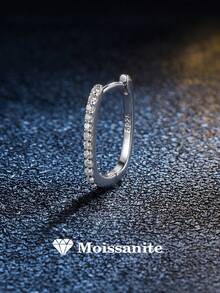 1 đôi bông tai bạc 925 mạ vàng 18K tinh tế, kiểu dáng bốn chấu, phù hợp cho nữ giới đeo hàng ngày, dự đám cưới, lễ đính hôn và các dịp khác. Thiết kế không gây dị ứng, là món quà tuyệt vời. - Bạc - Xem 1