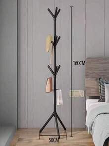 9钩树形落地衣帽架（3钩） - 简约优雅的家居衣架，配有坚固的三脚架和3D叉形结构，高160厘米，底座宽50厘米，节省空间的设计，适用于卧室、客厅和玄关，多功能收纳衣物、包包和帽子，是租赁房和小户型的理想之选，易于维护，提升整洁度和美感，实用又美观，营造清新家居氛围，满足日常衣物和配饰的收纳需求。 - 彩色 - 查看 10