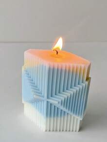 竖条纹菱形柱 DIY 手工石膏香薰多功能硅胶模具 - 菱形 - 查看 5