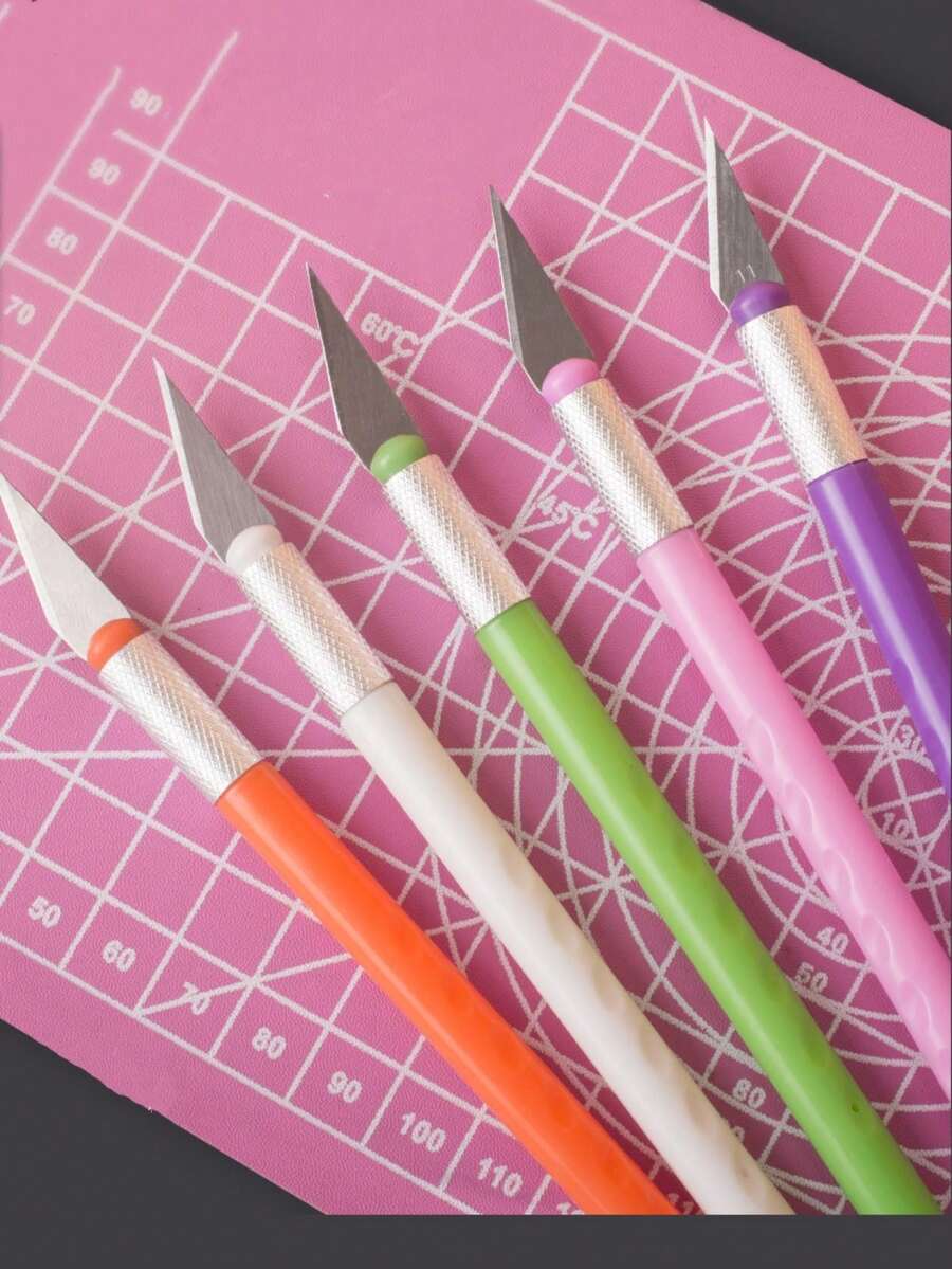 3 chiếc dụng cụ khắc giấy mini dành cho học sinh, tự làm sổ lưu niệm (5 màu ngẫu nhiên) - Bộ - Xem 1