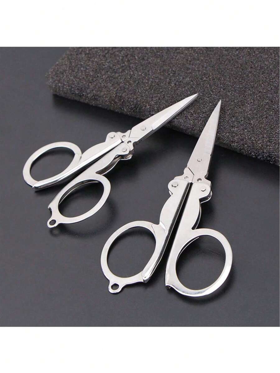 1pc Foldable Portable Scissors, Suitable For Home Thread, Office Supplies, Craft Paper Cutting, Sewing And Cutting (Minor Scratches Are Normal During Use And Do Not Constitute Quality Issues) - Multicolor - View 1