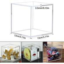 Coffee Capsule Storage Box With Lid, 5 Inch X 5 Inch Acrylic Storage Box, Suitable For VertuoLine Capsules, Storage, Coffee Capsules, Tea Bags, Candy Storage And Organization Container, Transparent Box For Home And Office - Transparent - View 2