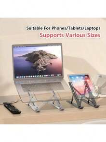 Transform Your Workspace: Fashionable Foldable Laptop Stand, Enhances Cooling, Ergonomic Posture And Spatial Efficiency - Multicolor - View 5