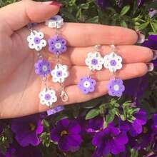 1100 pezzi Set di perline da fondere serie viola, accessori per decorazioni pendenti, portachiavi fai-da-te, materiale per lavorazioni artigianali, adatto per compleanni, lauree, rientro a scuola, San Valentino, regali per feste, confezione grande da 2,6 mm di perline da fondere multicolore - Perline puzzle da 2,6 mm - Visualizzare 5