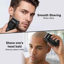 1pc USB Rechargeable Reciprocating Electric Shaver, Bald Head Whitening Device, 2-Speed Multi-Function Razor - Multicolor - View 7