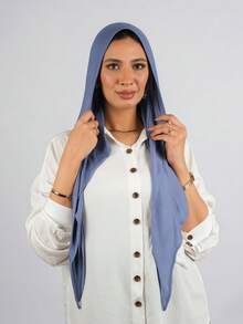 1pc Instant Triangle Hijab, All-In-One Tie-Up Design, Quick Wrap Without Slipping, No Undercap Needed, Suitable For Daily Wear, Prayer, And Outings - Multicolor - View 14