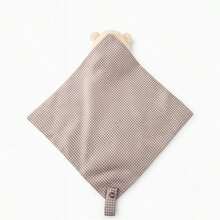 Baby Blanket Naninha Bebê Recém Nascido Algodão Antialérgico Macio Pelúcia Prendedor Chupeta Enxoval - DINO - Visão 7