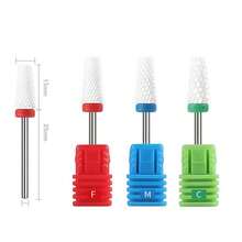 5/1 Set Ceramic Nail Drill Bits - Stainless Steel Nail Art Tools, Suitable For Electric Manicure And Nail Art - Includes Nail File, Polishing Block, Etc. - Multicolor - View 2
