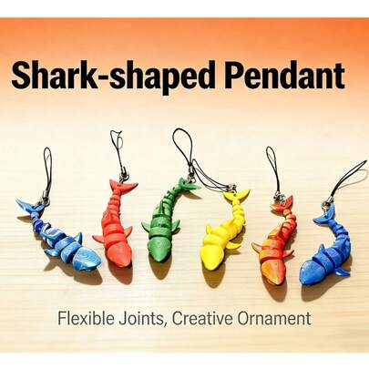 Random 1/5/10/20pcs Creative Shark Keychain, Interesting Ocean Animal Pendant For Backpack, Bag, Phone, Car Decoration, Fashion Accessory Gift For Friends, Birthday, Party Favors, Classroom Rewards, Carnival Prizes (Assorted Colors)