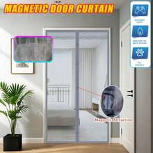 Rèm chống muỗi bằng sợi polyester màu xám nhạt, có ren, thân thiện với thú cưng, thiết kế gấp đôi, rủ tự nhiên. - Sọc ren - Xem 7