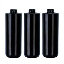 3 chai nhựa đen tái sử dụng đựng sữa tắm dạng bơm, bình đựng xà phòng, chai dung tích lớn có thể tái sử dụng, dụng cụ và phụ kiện phòng tắm. - Phong cách đen thuần túy - Xem 3