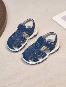 Boys' Hook And Loop Sandals, Soft Sole Non-Slip Beach Shoes, Easy On/Off, Summer New Arrival - Navy Blue - View 7