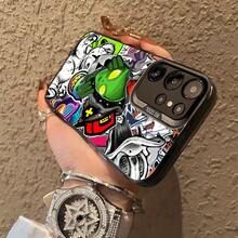 Typographic Style Cartoon Character Collage 1 Suitable For Galaxy S25ULTRA,S24PLUS,S23FE,S21PRO,S22,S20+,A03S,A05S,A14,A31,A53,A34,A10,A04E,M04,A33,A35,A55,A72,A71,A70,A22,A16,A06,A20S,A54 Special Mobile Phone Case, Anti-Fouling, Fashionable, , Color Silver Imd - Mixed Colors - View 4
