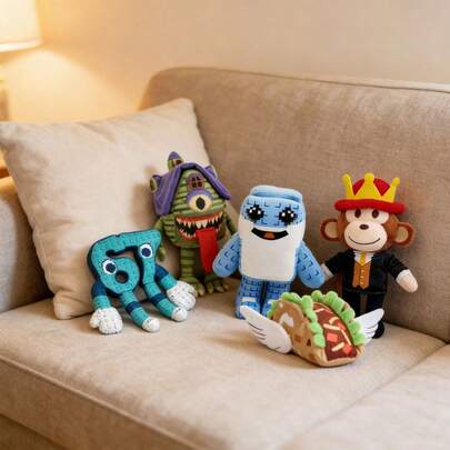 Nommi AI-Crafted Italian Brainrot Stuffed Animal Plush Dolls, Soft Huggable Cartoon Plush Toys For Toddlers Kids Boys Girls Teens, Sofa Bed Decor Throw Pillow, Playtime Bedtime Companion, Perfect Easter Mother's Day Birthday Holiday Gift For Children