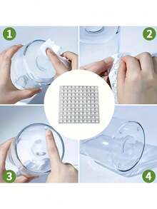 100/200 piezas Almohadillas amortiguadoras transparentes y duraderas de alta calidad para puertas de gabinete, Almohadillas de cojín transparentes premium, Almohadillas suaves autoadhesivas adecuadas para puertas de gabinete, cajones, superficies de vidrio, marcos de fotos y muebles pequeños - A - Ver 9