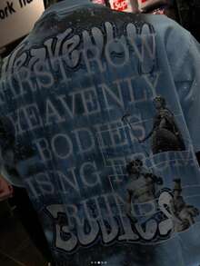2026 New Cotton T-Shirt Short-Sleeved Full-Printed Couple Lapel Digital Spray Inner Style Pullover Top - 淺藍色1純棉 - 查看 2