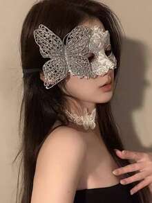 节日化装舞会公主面具，成人派对半脸面具，蝴蝶半脸眼罩道具 - 查看 8