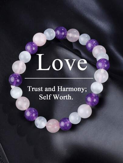 Elegante pulsera de selenita y cuarzo rosa para mujeres, confianza y armonía; autoestima, calmante, joyería de estilo bohemio para yoga y meditación para mujeres y hombres