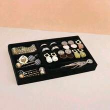 1 Multifunctional Jewelry Organizer, Travel Jewelry Box, Ring Display Stand, Covered And Uncovered Display Boxes, Large Capacity Jewelry Organizer, Earring Storage Box, Gift Box, Collection Box, Wedding Gift Box, Dressing Table Display Window. - Multicolor - View 9