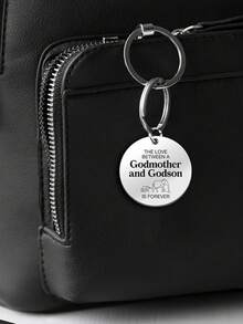 Chaveiro para Madrinha e Afilhado(a) - Presente Ideal para Madrinha e Afilhado(a), Perfeito para Aniversário, Natal e Dia das Mães. Estilo casual e descolado, elegante chaveiro em liga de zinco para o Dia das Mães. - Prata - Ver 4