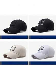 1顶夏季新款棒球帽，遮阳帽，时尚鬼脸老爹帽男女通用，时尚多功能户外旅行帽，登山刺绣字母老爹帽，学生休闲日常夏季透气徒步遮阳帽，沙滩情侣遮阳帽，老爹帽，休闲卡车帽 - 彩色 - 查看 1