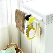 1pc Magnetic Washing Machine Side Hanging Rack, Bathroom Wall-Mounted Clothes Storage Rack - Multicolor - View 8