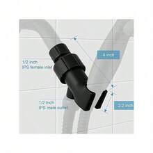 浴室配件，美式支架，带1.5米淋浴软管 - 銀色 - 查看 5